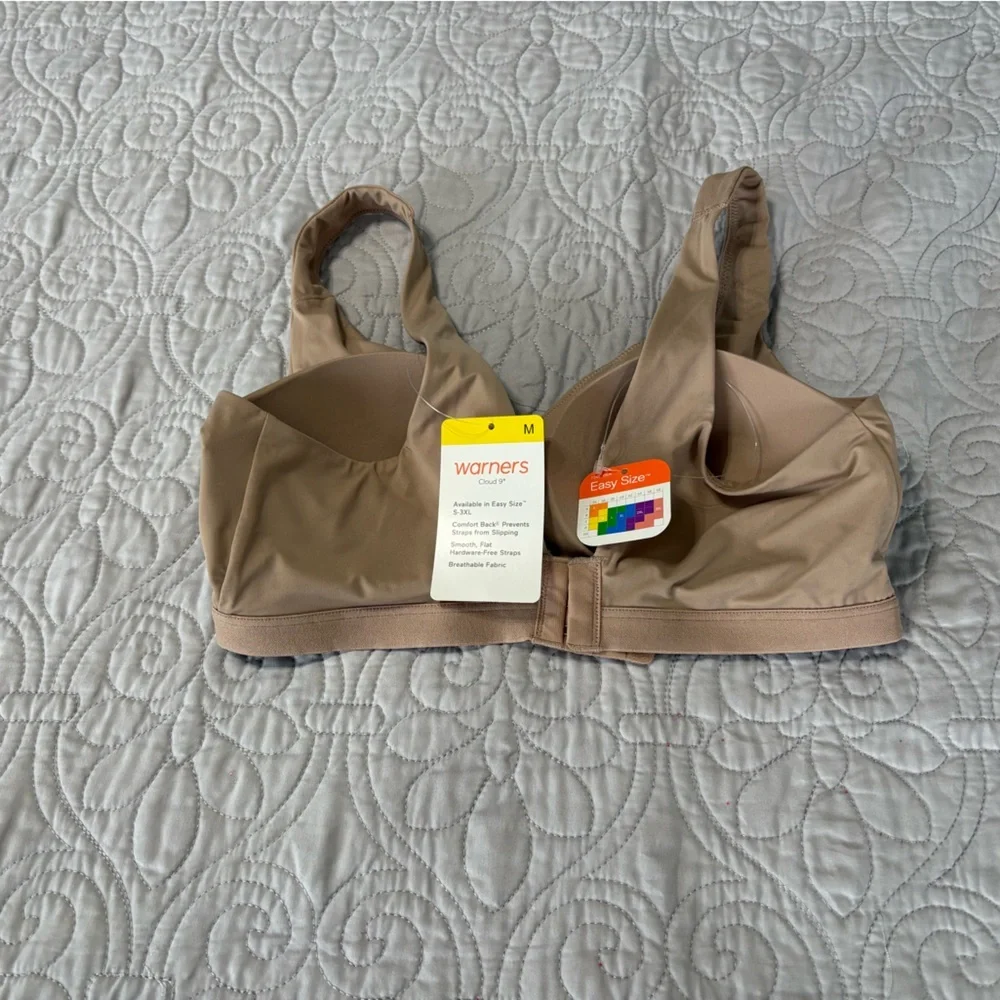 Warner's Tan Lightly Lined Cloud 9 Bra Size Medium - Picture 3 of 8